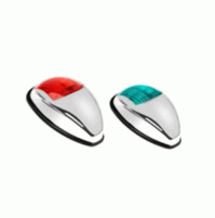 Led Navigation light - Green Starboard Light and Red Port Light  - Complete Set - SILVER CASE - WK-NL10-SL - AZLED